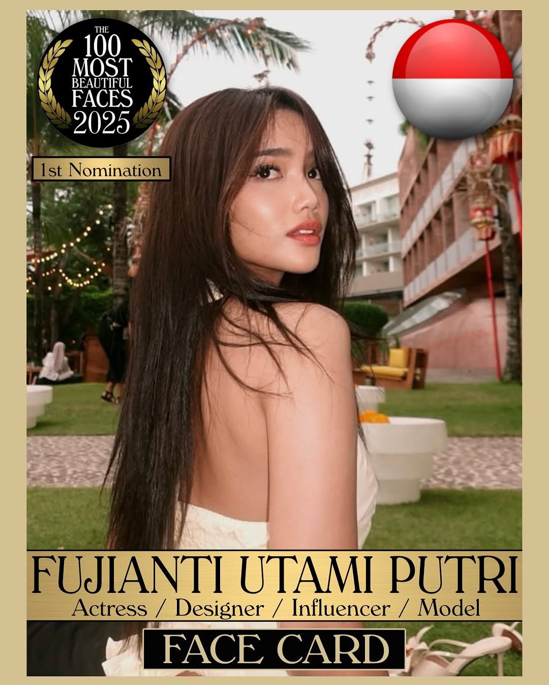 Fuji masuk nominasi daftar 100 Wanita Tercantik 2025 versi TC Candler. (Source Instagram@tccandler)